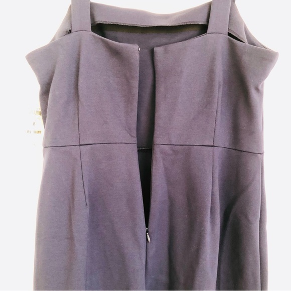 On 34th Solid Ponte Knit Blue Square Neck Mini Dress Size 8Tank Dress ps286 - Picture 6 of 8